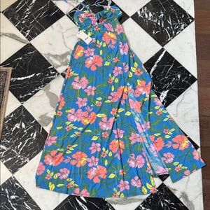 Maaji Floral Dress in Blue, Pink, and Yellow